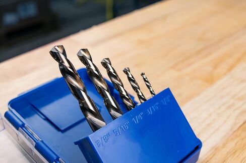 Century Drill & Tool 74105 Left Hand Drill Bit Set, 5 Piece | Straight shank, 135° point, cuts hard metals, steel & metal, 135° split point in Kuwait
