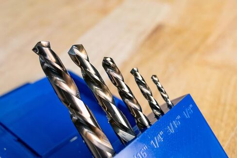 Century Drill & Tool 74105 Left Hand Drill Bit Set, 5 Piece | Straight shank, 135° point, cuts hard metals, steel & metal, 135° split point in Kuwait