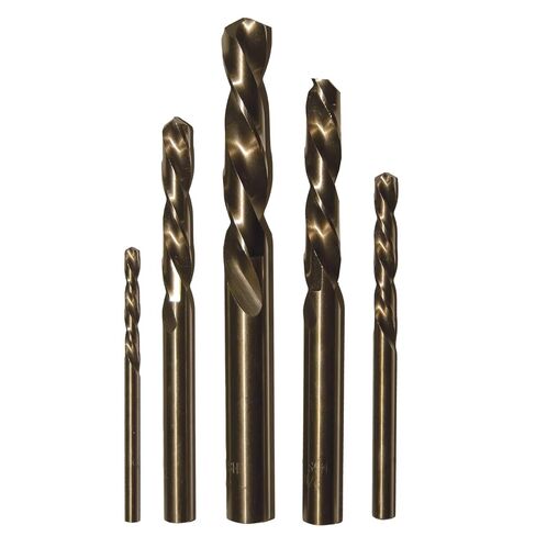 Century Drill & Tool 74105 Left Hand Drill Bit Set, 5 Piece | Straight shank, 135° point, cuts hard metals, steel & metal, 135° split point in Kuwait