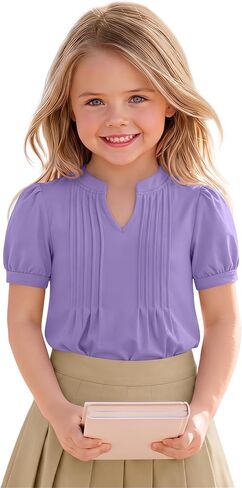 Ficerd Toddler Girls School Uniform Dressy Shirt in Kuwait