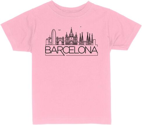 Skyline Barcelona Spain Toddler Kids T-Shirt in Kuwait