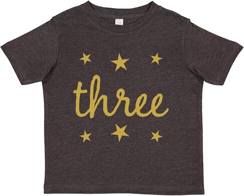 inktastic 3rd Birthday Outfit Gold 3 Year Old Toddler T-Shirt in Kuwait
