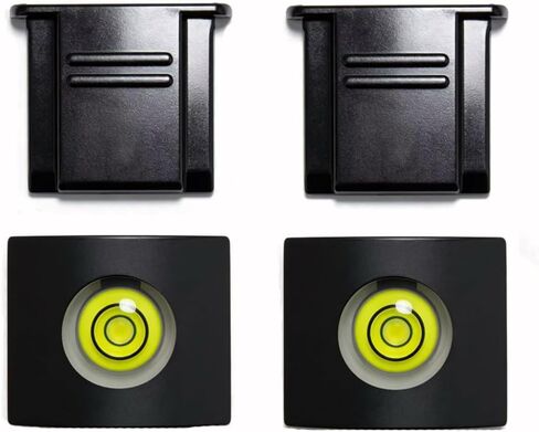 4Pcs Camera Hot Shoe Cover Protective Case (2 with Level+2 Flat) | Canon EOS R100 R5 R6 R RP M50 M5 DSLR, Canon EOS 1D 1DX 1Ds Series, Suitable for Various Product Models in Kuwait