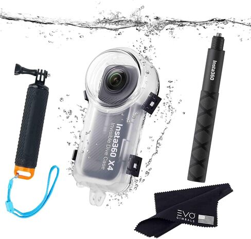 Insta360 X4 Invisible Dive Case Kit- Waterproof Up to 50m (164ft) (X4 Dive Case-Selfie-Float) in Kuwait