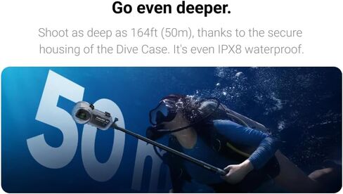 Insta360 X4 Invisible Dive Case Kit- Waterproof Up to 50m (164ft) (X4 Dive Case-Selfie-Float) in Kuwait
