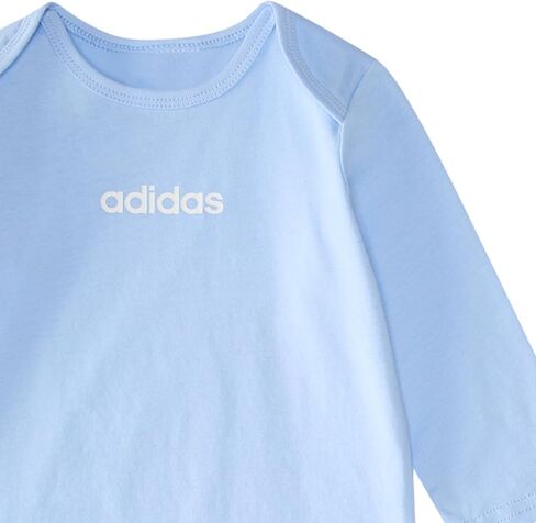adidas Unisex 3-Piece Logo Bodyshirt & Pant Set, Blue With White, 3M | Pant Sets, elastic waist, relaxed fit in Kuwait