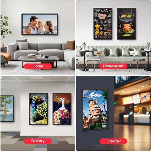 Frameo 32" Extra Large Digital Picture Frame, Smart WiFi Photo Frame with 1920x1080 FHD IPS Touch Screen 64GB Memory, Support Wall Mounted Auto-Rotate USB&SD Card, Share Photos/Videos Instantly in Kuwait