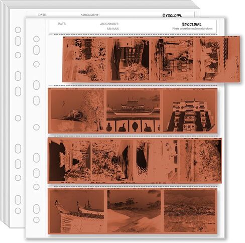 50PCS-YCCLDIPL Archival Storage Sheets - 120Negative Page Preservers for 120 Film (50 Archival Storage Sheets) in Kuwait