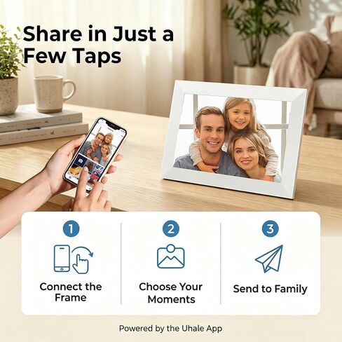 Digital Picture Frame, WiFi 10.1" HD IPS Touch Digital Photo Frame | WiFi Sharing via App, Auto Rotate,16GB Memory,Gift For Famlily in Kuwait
