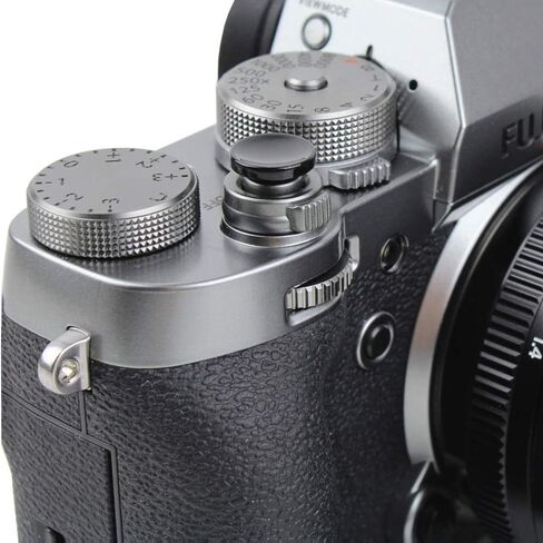 Foto&Tech Soft Shutter Release Button Compatible with Fuji Fujifilm X-T5 X-T4 X-T3 X-T30 X-T30 II X-T20 X-PRO3 X100V X100F X-E4 X-E3 RX1R II RX10 IV III Leica M9 Nikon Df F3 (2 Pieces, DR+BK) in Kuwait