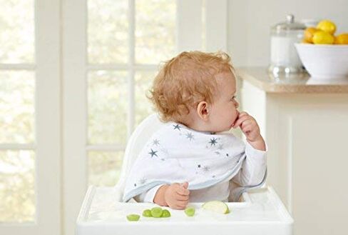 aden + anais Burpy Bib, 100% Cotton Muslin, Soft Absorbent 4 Layers, Multi-Use Burp Cloth and Bib, 22.5" X 11", 2 Pack, Twinkle - Stars in Kuwait