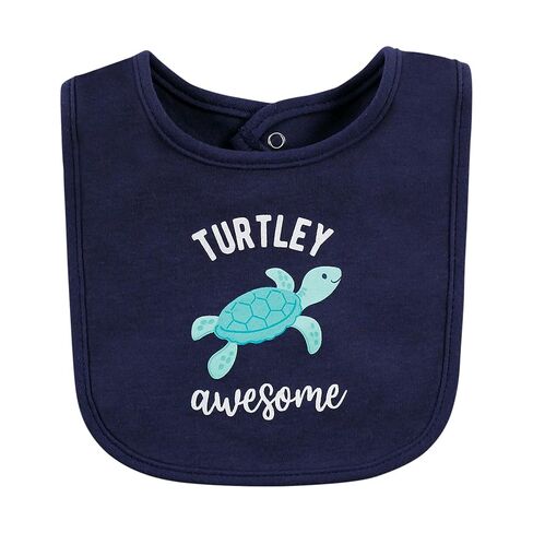 Hudson Baby Unisex Baby Cotton Bibs, Sea Turtle, One Size in Kuwait