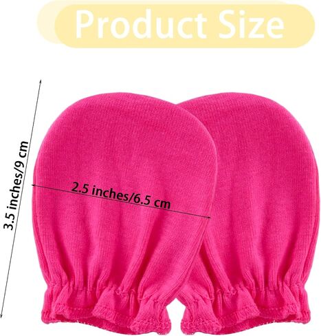 9 Pairs Baby Mittens No Scratch Newborn Infant Toddler Mittens Cotton Soft Glove Mitten for 0-6 Months Baby Boys Girls in Kuwait