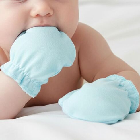 9 Pairs Baby Mittens No Scratch Newborn Infant Toddler Mittens Cotton Soft Glove Mitten for 0-6 Months Baby Boys Girls in Kuwait