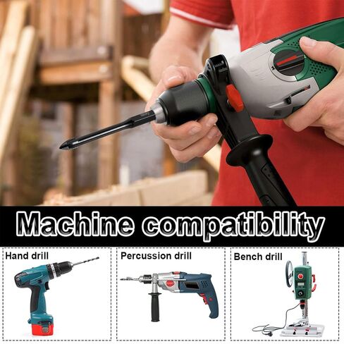 40 PCS Tile Drill Bits 6mm 1/4"Masonry Drill Bits Concrete Drill Bit Set Alloy 1/4 Hex Shank for Tile Glass Mirror Ceramic Wood Brick (4 Set,1/4'' 6mm,40pcs) in Kuwait