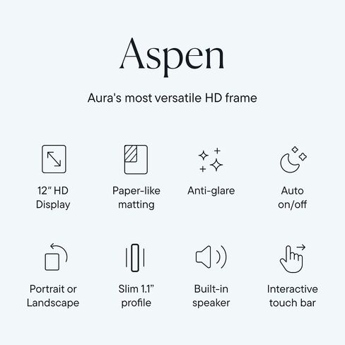 Aura HD Digital Picture Frame | Aspen: The Best Portrait or Landscape Frame in Kuwait