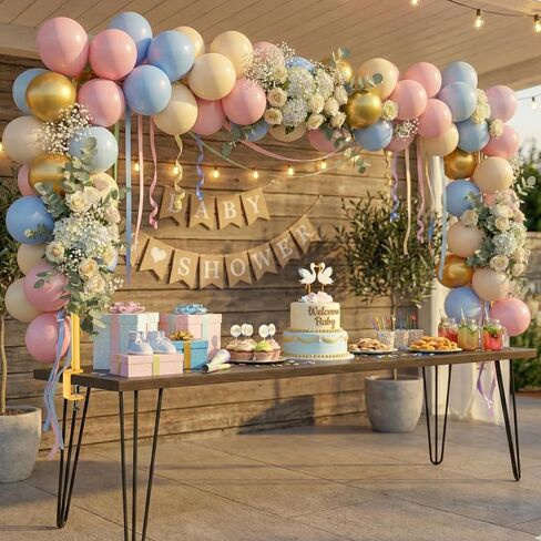 Adjustable Over The Table Arch Stand with Clamps - Heavy Duty Metal Balloon Table Rod for Wedding, Birthday, Halloween, Christmas Decorations -8FTx4FT Indoor & Outdoor Party Decor Frame in Kuwait