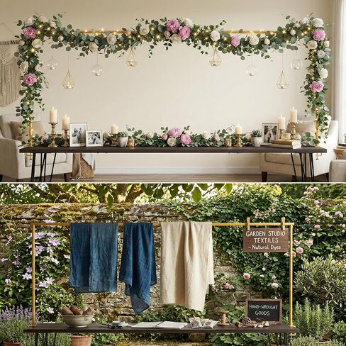 Adjustable Over The Table Arch Stand with Clamps - Heavy Duty Metal Balloon Table Rod for Wedding, Birthday, Halloween, Christmas Decorations -8FTx4FT Indoor & Outdoor Party Decor Frame in Kuwait