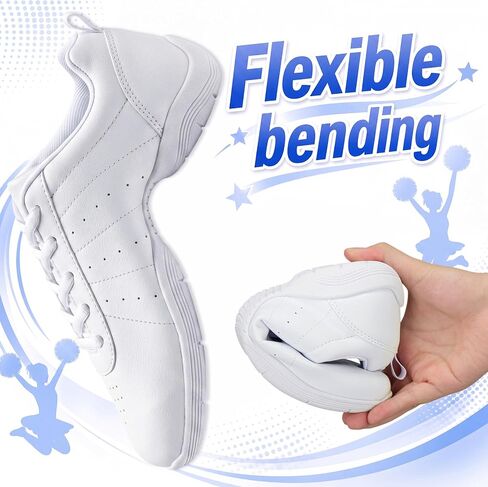 Cheer Shoes Women White Cheerleading Shoes Youth Girls Competition Athletic Sneakers Training Breathable Cheer Gear in Kuwait