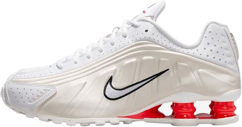 Nike Shox R4 Women's Shoes (AR3565-103, White/Phantom/Picante Red/White) Size 6 in Kuwait