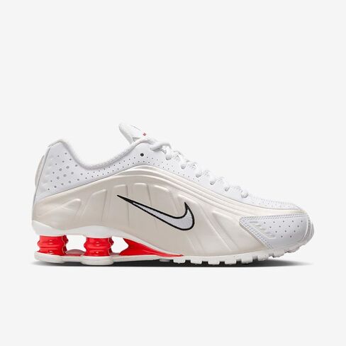 Nike Shox R4 Women's Shoes (AR3565-103, White/Phantom/Picante Red/White) Size 6 in Kuwait