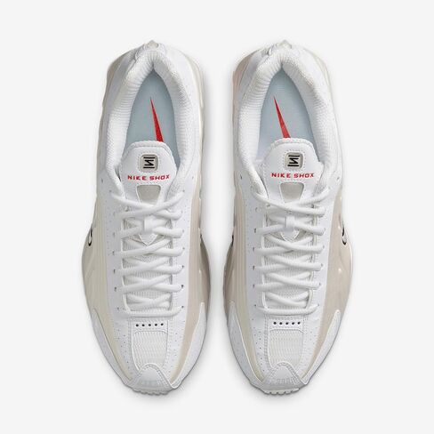 Nike Shox R4 Women's Shoes (AR3565-103, White/Phantom/Picante Red/White) Size 6 in Kuwait