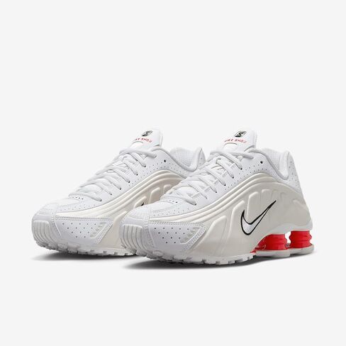 Nike Shox R4 Women's Shoes (AR3565-103, White/Phantom/Picante Red/White) Size 6 in Kuwait