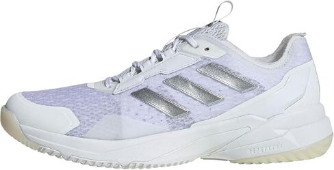 adidas Women's Crazyflight 6, White/Silver Metallic/White, 10 in Kuwait