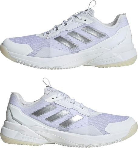adidas Women's Crazyflight 6, White/Silver Metallic/White, 10 in Kuwait