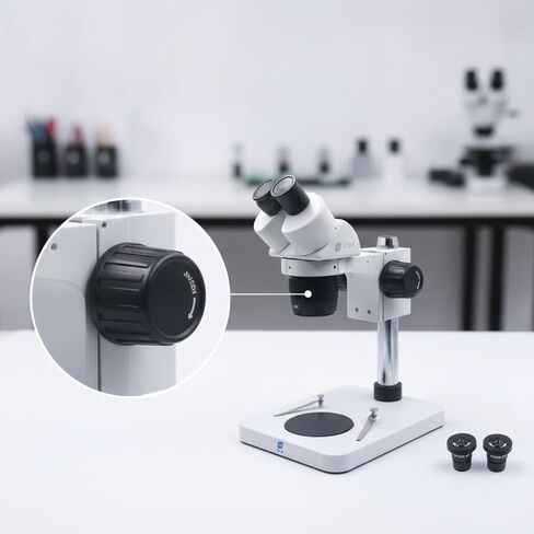 Jewelry Mounting Device Binocular Viewer Stand Equipment with 4X Lower Objective and Smooth Metal and Build Suitable for Professional Jewelers Watch Repair Micro Detail Viewing in Kuwait