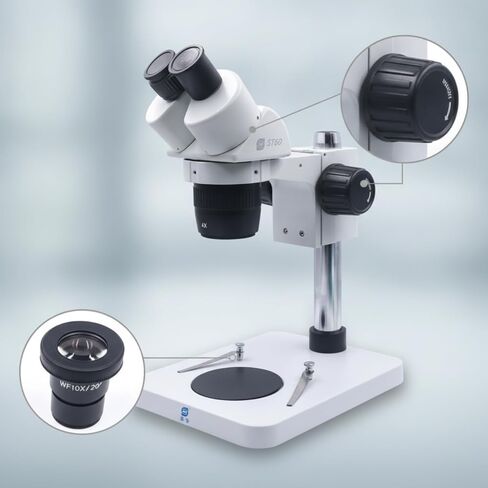 Jewelry Mounting Device Binocular Viewer Stand Equipment with 4X Lower Objective and Smooth Metal and Build Suitable for Professional Jewelers Watch Repair Micro Detail Viewing in Kuwait