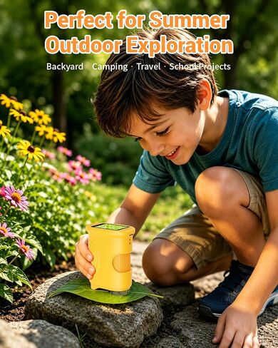 1000X Digital Handheld Microscope for Kids with 2.0" IPS Screen, Outdoor Toys Portable STEM Science Lab Gifts, Rechargeable Pocket Microscope Educational Toy for Boys & Girls Age 4-6 8-12, Orange in Kuwait