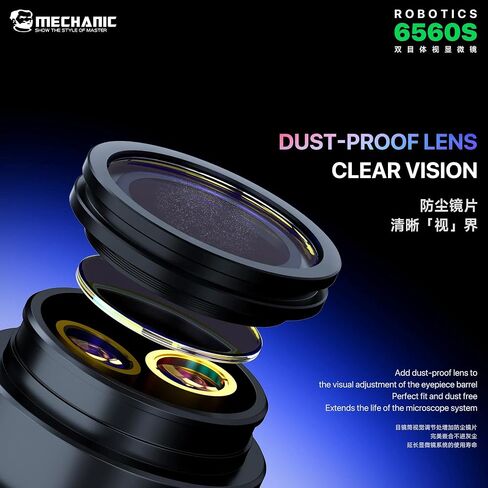 MECHANIC OFFICIAL Industrial Binocular Stereo Microscope Robotics 6560S-B11 Continuous zoom suitable for mobile phone PCB board in Kuwait
