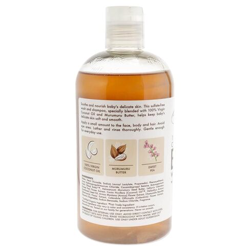 SheaMoisture Baby Wash and Shampoo 100% Virgin Coconut Oil for Baby Skin Cruelty Free Skin Care 13 oz (Pack of 2) in Kuwait