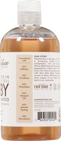 SheaMoisture Baby Wash and Shampoo 100% Virgin Coconut Oil for Baby Skin Cruelty Free Skin Care 13 oz (Pack of 2) in Kuwait