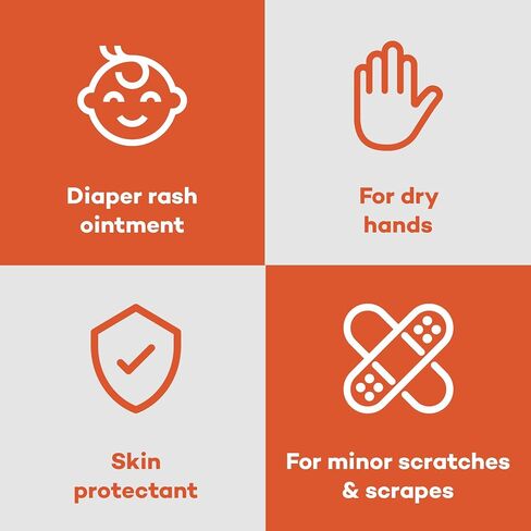 Dealmed Baby A&D Ointment - Diaper Rash Cream, Skin Protectant 144 Packets | 0.5 g Single Use, 93% White Petrolatum USP, Lanolin And Light Liquid Paraffin, Seals Out Wetness, 2 Year Shelf Life in Kuwait