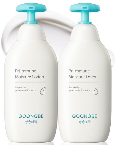 GOONGBE Pri-mmune Moisture Lotion - Korean Baby Body Moisturizer - Hypoallergenic Moisturizing & Calming Daily Skincare for Dry Skin - Fast Absorbing, Naturally Derived Non-Greasy Lotion, 11.8 oz. in Kuwait