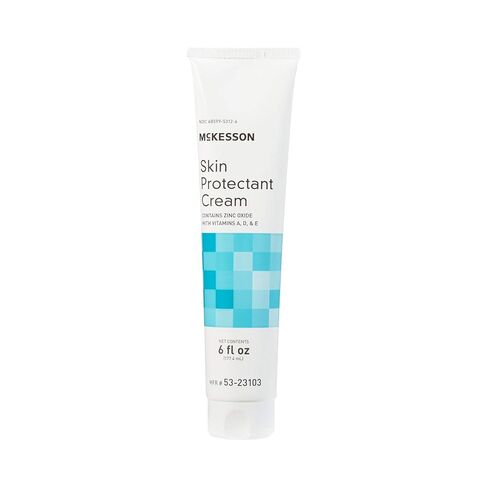 McKesson Vitamin A & D Skin Protectant Cream with Zinc Oxide - Incontinence Barrier Cream, Diaper Rash, Healing Dry and Cracked Skin - 6 oz, 1 Count in Kuwait