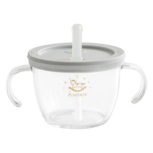 Push Flow Training Sippy Cup with Silicone Straw and Handles, 5 oz, for baby 6 month+ Whale Light Blue in Kuwait