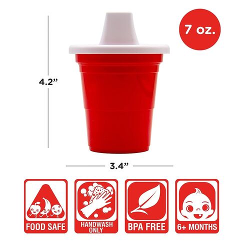 GAMAGO Party Time Baby Adorably Cute Learner Sippy Cup for Babies, Toddlers and Kids, 6+ Months Old, BPA-Free, Food-Safe, Spill Proof, Easy to Clean, Party Time, 5" in Kuwait