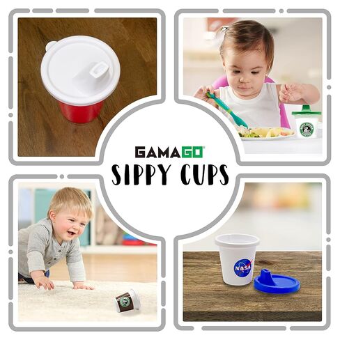 GAMAGO Party Time Baby Adorably Cute Learner Sippy Cup for Babies, Toddlers and Kids, 6+ Months Old, BPA-Free, Food-Safe, Spill Proof, Easy to Clean, Party Time, 5" in Kuwait