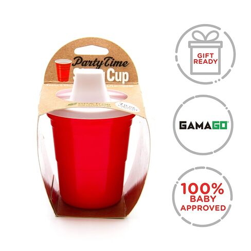 GAMAGO Party Time Baby Adorably Cute Learner Sippy Cup for Babies, Toddlers and Kids, 6+ Months Old, BPA-Free, Food-Safe, Spill Proof, Easy to Clean, Party Time, 5" in Kuwait