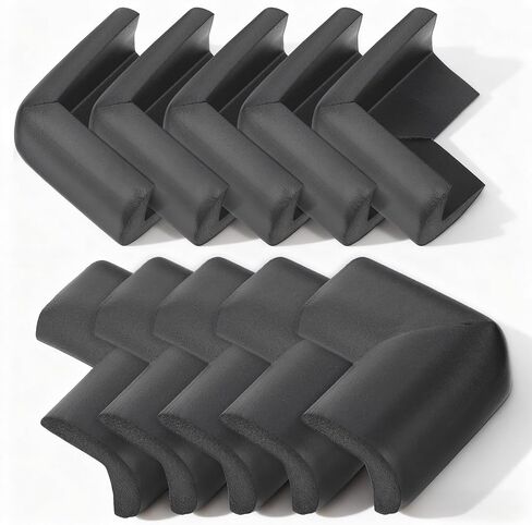 Qianyu 10 Pack Soft Sponge Table Corners Baby Proofing Edge and Corner Guards Adhesive Safety Foam Desk Furniture Corner Protectors Cover Bumpers for Kids Bed Table Cabinet Fireplace Stair in Kuwait