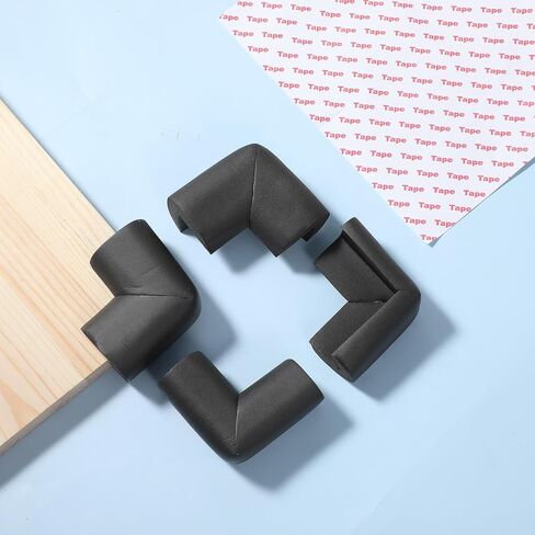 Qianyu 10 Pack Soft Sponge Table Corners Baby Proofing Edge and Corner Guards Adhesive Safety Foam Desk Furniture Corner Protectors Cover Bumpers for Kids Bed Table Cabinet Fireplace Stair in Kuwait