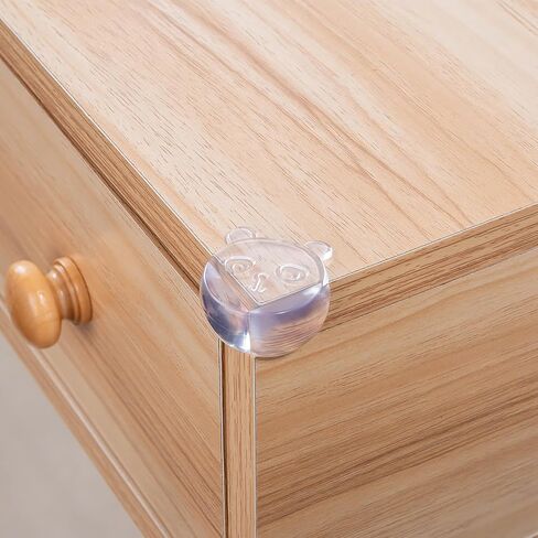 Silicone Corner Protectors 16 Pcs Transparent Round Edge Guards with Strong Adhesive for Furniture and Table Safety Bear Design in Kuwait