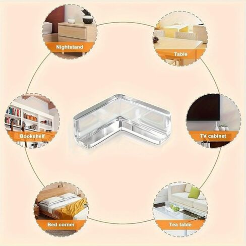 10 Pack Clear Corner Guards, Transparent Furniture Edge Protectors with Adhesive, Safety Bumpers for Sharp Corners in Kuwait