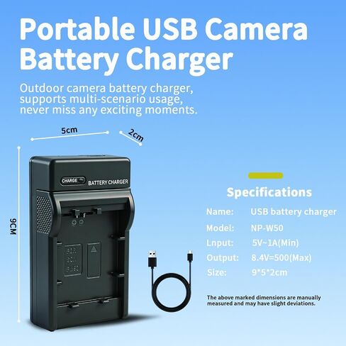 NB-6L NB-6LH Battery Charger, USB Camera Battery Charger with LED Indicator, Compatible with Canon PowerShot SX530 HS, SX540 HS, SX710 HS, SX610 HS, SX600 HS, SX510 HS, SX280 HS, SX270 HS, S120, S95 in Kuwait