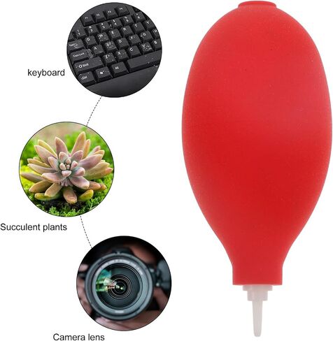 STOBAZA Red Mini Air Blower Dust for Camera Lens and Sensor with Soft Plastic Nozzle, Portable Compressed Air Pump for Electronics and Keyboard Cleaning in Kuwait