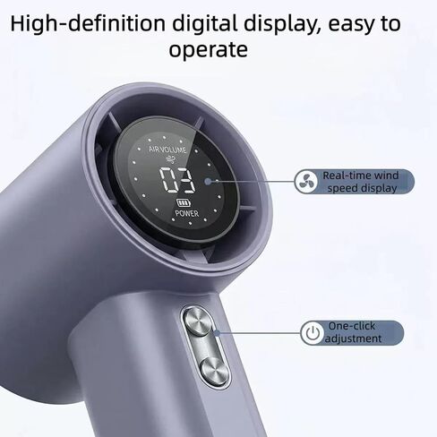 100-Speed Cordless Air Blower, Rechargeable Handheld Turbo Fan for Outdoor Camping, Computer PC Cleaning, (White) in Kuwait