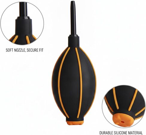 6.3 Inch Manual Silicone Air Blower for Camera Lens Cleaning and Keyboard Dust Removal, Battery-Free Handheld Tool in Kuwait
